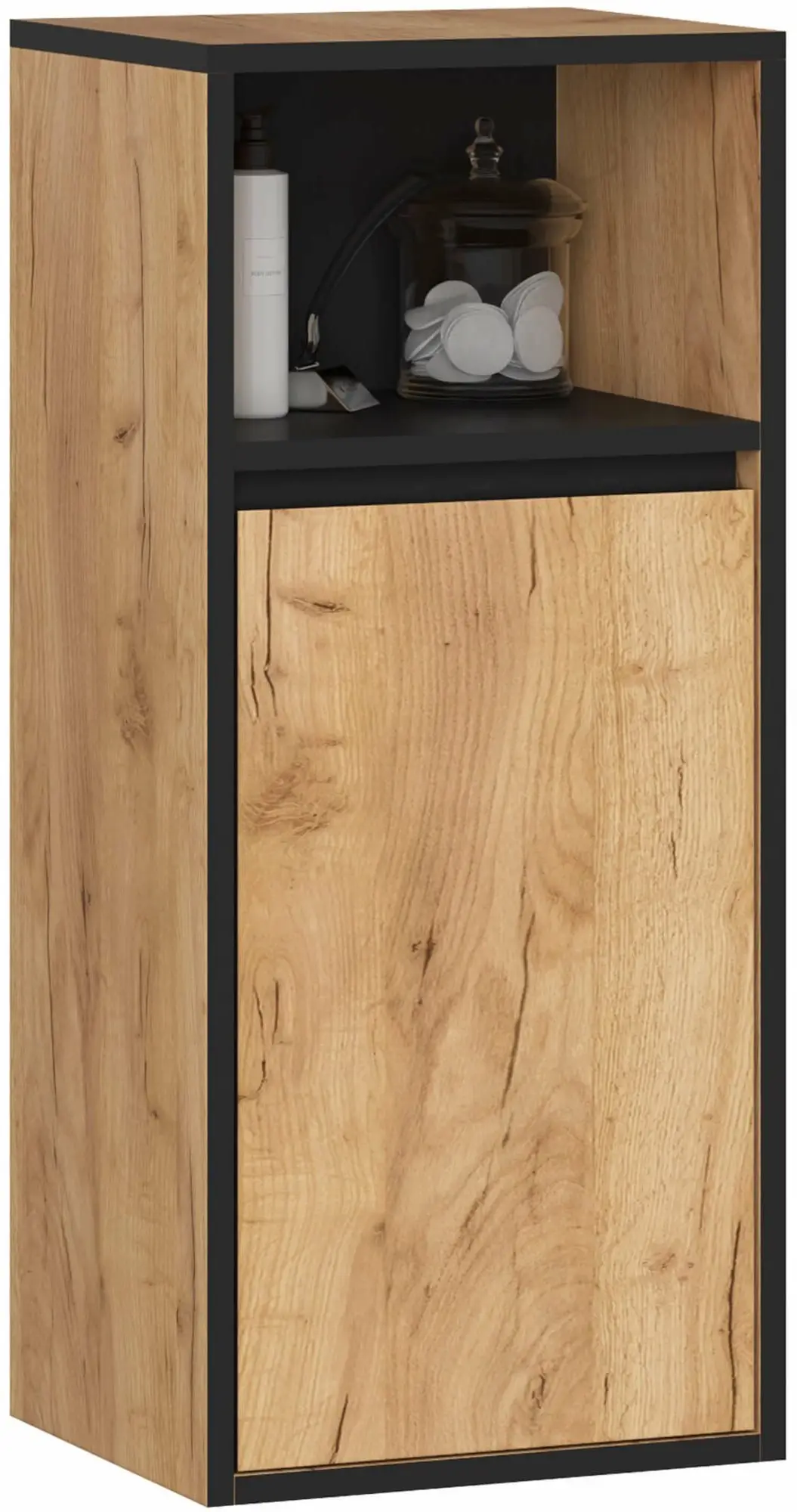 Set de mobila pentru baie Akord Vami (Craft Oak/Black)