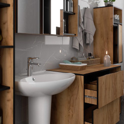 Set de mobila pentru baie Akord Vami (Craft Oak/Black) Thumb