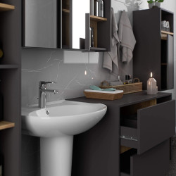 Set de mobila pentru baie Akord Vami (Graphite Grey/Artisan Oak) Thumb