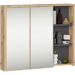 Set de mobila pentru baie Akord Vami cu orificii (Artisan Oak/Graphite Grey) Thumb