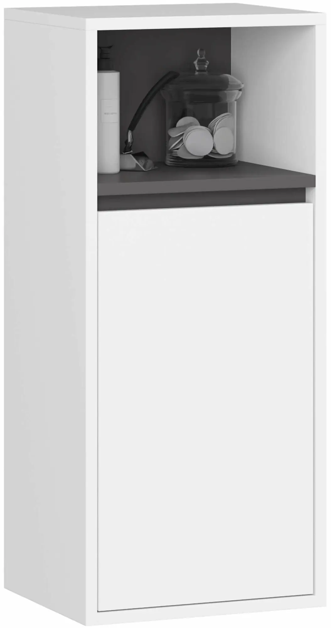 Комплект мебели для ванной Akord Vami с отверстиями (White/Graphite Grey)