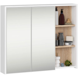 Set de mobila pentru baie Akord Vami cu orificii (White/Sonoma Oak) Thumb