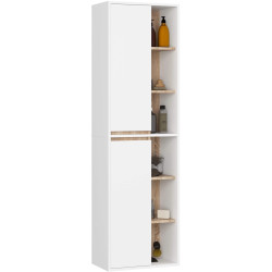 Set de mobila pentru baie Akord Vami cu orificii (White/Sonoma Oak) Thumb