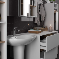 Комплект мебели для ванной Akord Vami (White/Sonoma Oak) Thumb