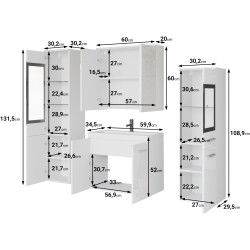 Set de mobila pentru baie Bratex Madrit II (Artisan Oak) Thumb