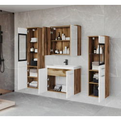 Комплект мебели для ванной Bratex Madrit II (Wotan Oak/White Gloss) Thumb