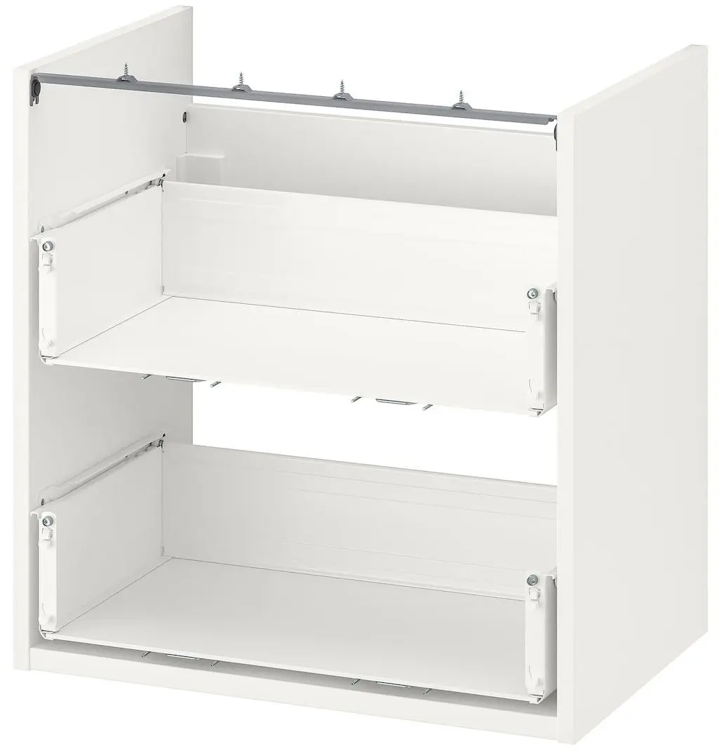 Set de mobila Ikea Enhet/Lettan/Pilkan cu sertare/oglinda 164x43x65 (Alb/Antracit)