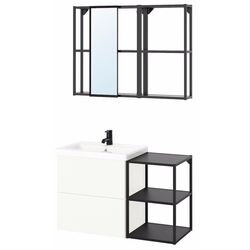 Set de mobila Ikea Enhet/Tallen/Saljen cu cadru 102x43x65 (Antracit/Alb) Thumb