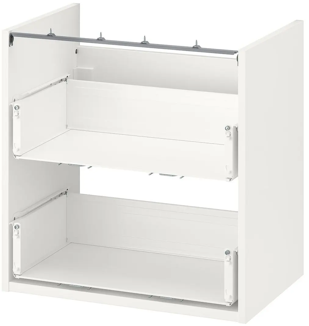 Set de mobila Ikea Enhet/Tvallen/Brogrund usa/oglinda 64x43x65 (Alb/Aspect Stejar)