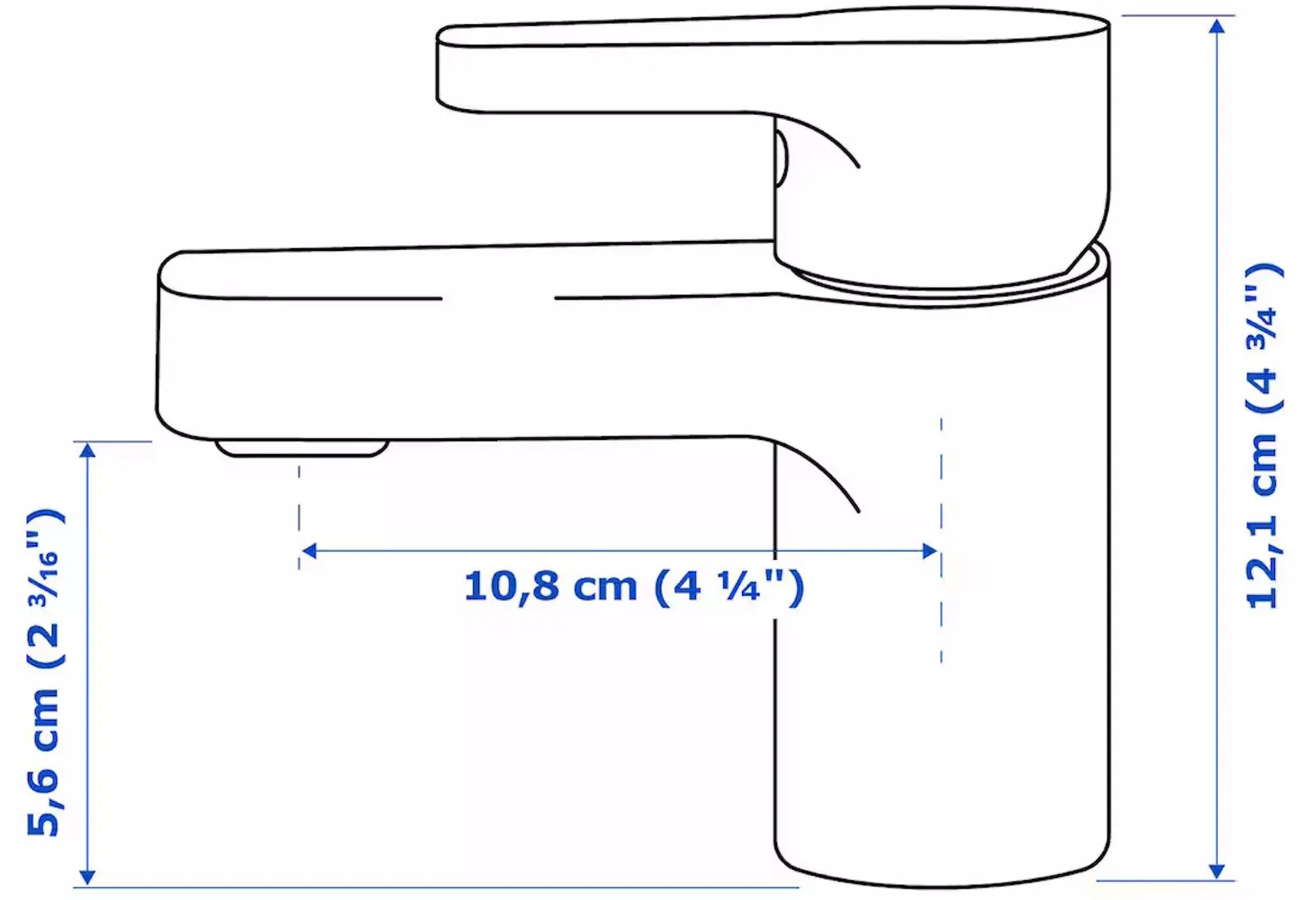 Set de mobila Ikea Enhet/Tvallen/Ensen cu sertare 64x43x65 (Alb/Aspect Stejar)