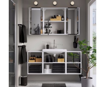 Комплект мебели Ikea Enhet/Tvallen/Glypen 140x43x65 (Белый)