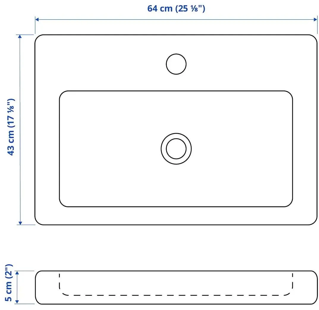 Set de mobila Ikea Enhet/Tvallen/Glypen 64x43x87 (Alb)