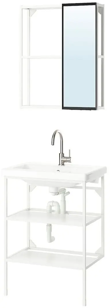 Set de mobila Ikea Enhet/Tvallen/Glypen 64x43x87 (Alb)