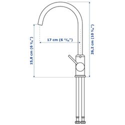 Set de mobila Ikea Enhet/Tvallen/Glypen cu sertare/oglinda 164x43x65 (Alb/Gri-Verde Deschis) Thumb