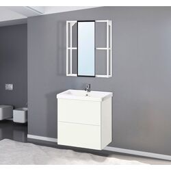 Set de mobila Ikea Enhet/Tvallen/Pilkan cu usi 64x43x65 (Alb)