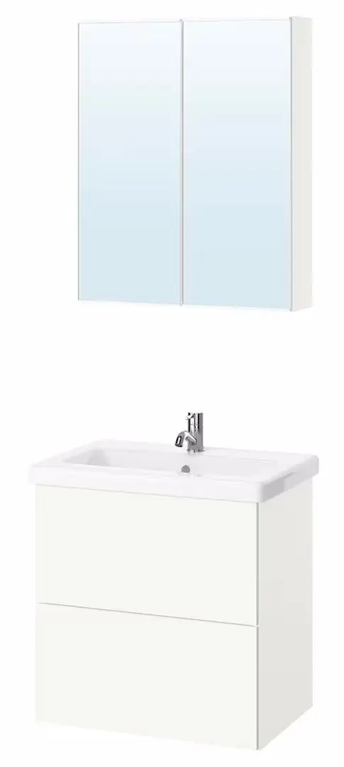 Set de mobila Ikea Enhet/Tvallen/Pilkan cu sertare 64x43x65 (Alb)