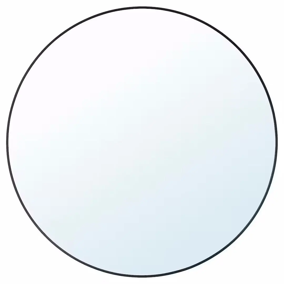 Set de mobila Ikea Enhet/Tvallen/Pilkan cu sertare/cadr/oglinda rotunda 64x43x65 (Antracit/Gri) - 9