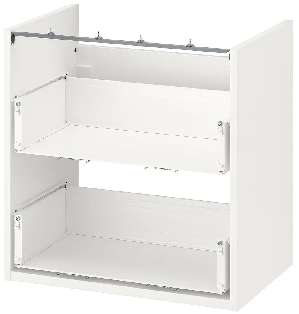 Set de mobila Ikea Enhet/Tvallen/Pilkan cu sertare/oglinda 40x43x65 (Antracit/Alb)