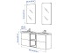 Set de mobila Ikea Enhet/Tvallen/Pilkan cu sertare/oglinda 164x43x65 (Alb)