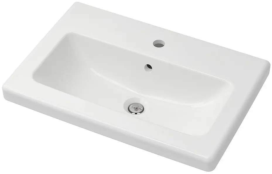 Комплект мебели Ikea Enhet/Tvallen/Pilkan с ящиками/зеркало 164x43x65 (Белый/Под Дуб)