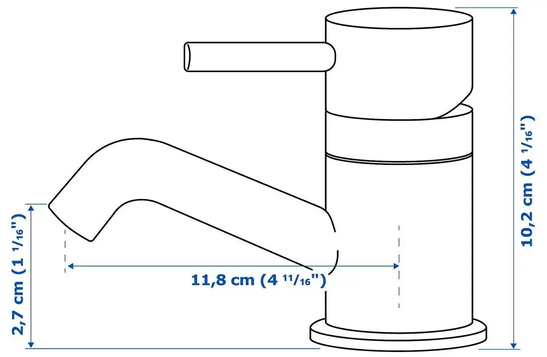 Set de mobila Ikea Enhet/Tvallen/Pilkan cu sertare/oglinda/cadru 164x43x54 (Antracit/Gri) - 12