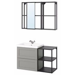 Set de mobila Ikea Enhet/Tvallen/Rannilen cu sertare/cadru 102x43x65 (Antracit/Gri) Thumb