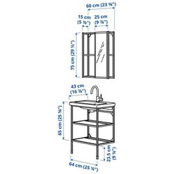 Set de mobila Ikea Enhet/Tvallen/Saljen 64x43x87 (Antracit) Thumb