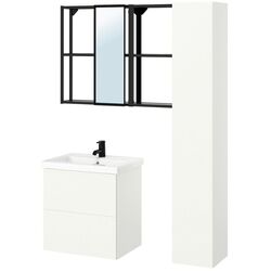 Set de mobila Ikea Enhet/Tvallen/Saljen cu sertare/usa 64x43x65 (Antracit/Alb) Thumb