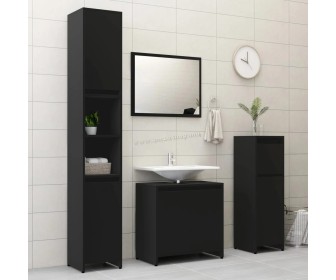 Комплект мебели для ванной VidaXL 3056890 (Black)