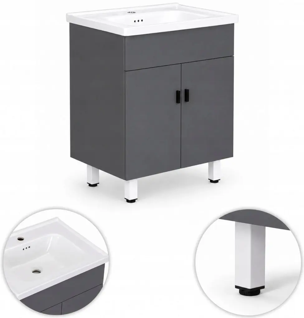Комплект мебели для ванной ModernHome TKJ-BC-P007-4 (Grey) - 5