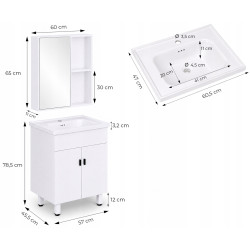 Комплект мебели для ванной ModernHome TKJ-BC-P007-5 (White) Thumb