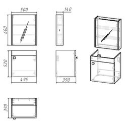 Комплект мебели RJ Atlant RJ02500OK (Oak) Thumb