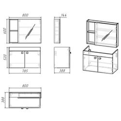 Комплект мебели RJ Atlant RJ02800OK (Oak) Thumb
