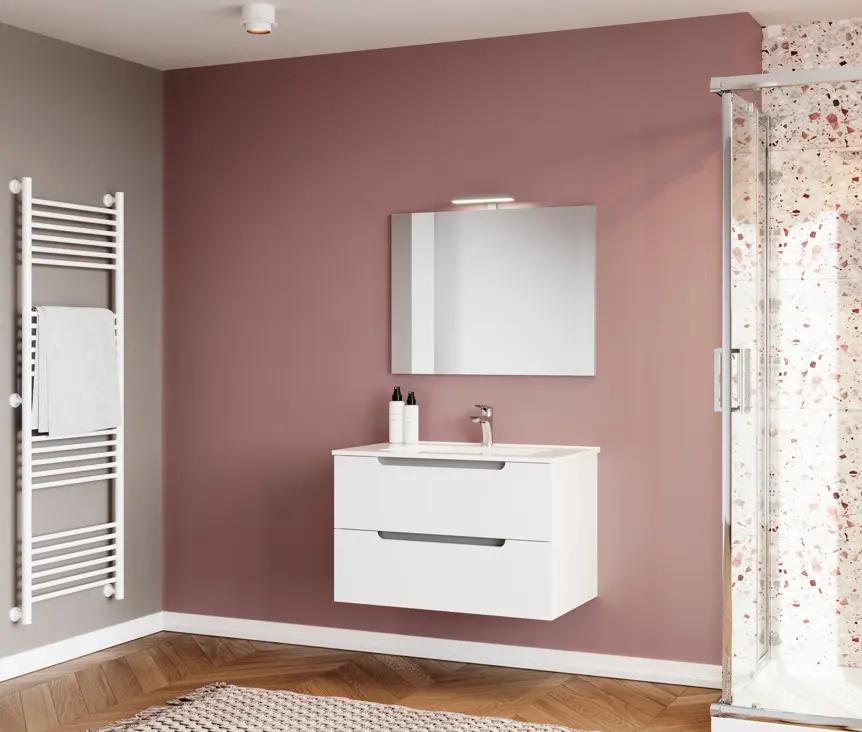 Комплект мебели для ванной комнаты Savini Due Ibiza 600 (White)