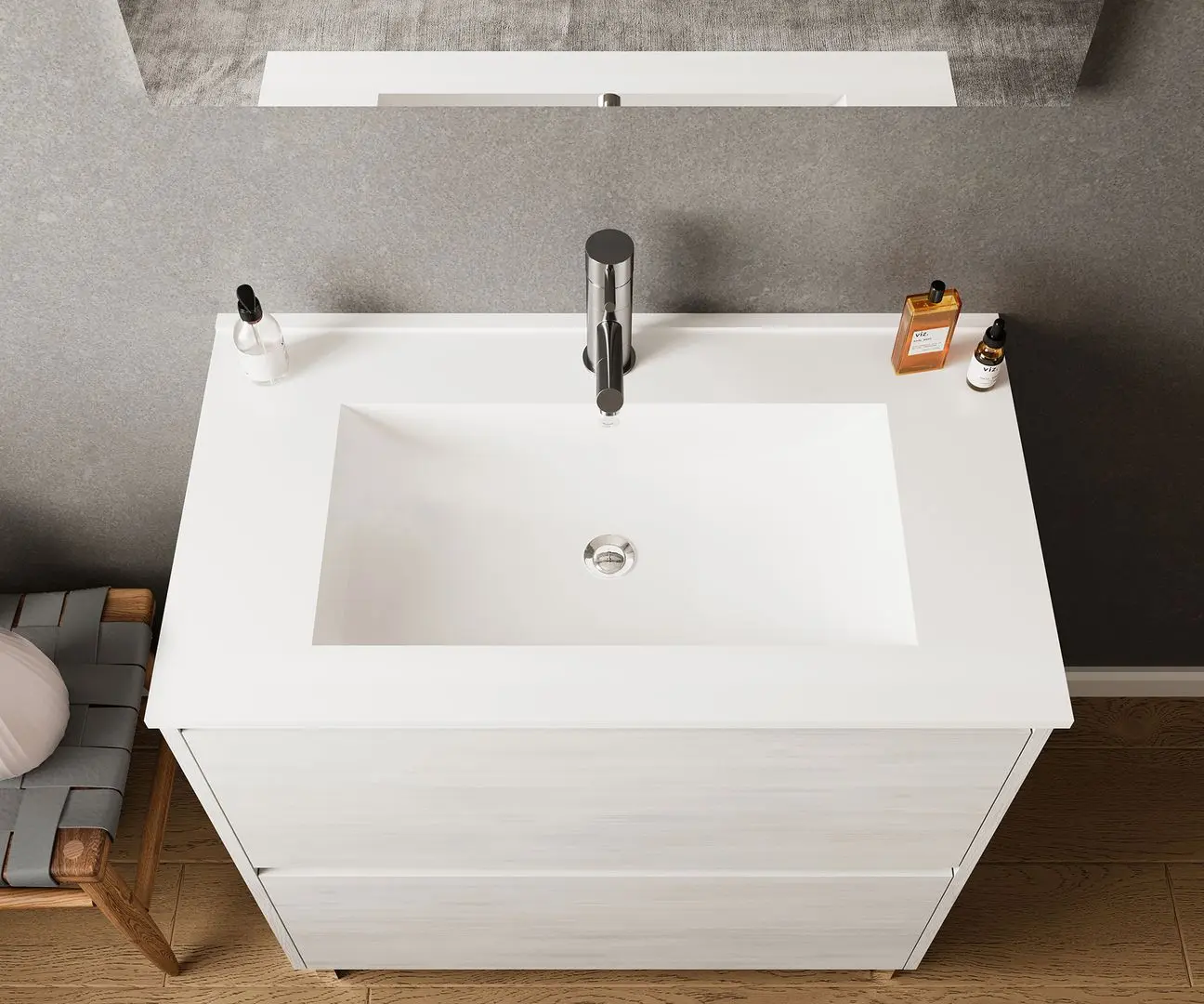 Set mobilier de baie Savini Due Lisbona 600 (White Oak)