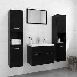 Комплект мебели для ванной VidaXL 3071046 (Black)
