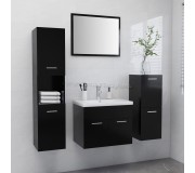 Комплект мебели для ванной VidaXL 3071091 (Black)