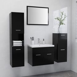 Комплект мебели для ванной VidaXL 3071091 (Black)