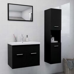 Комплект мебели для ванной VidaXL 3071136 (Black)