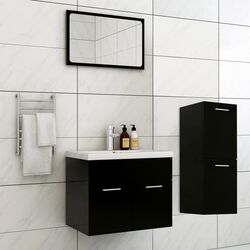 Комплект мебели для ванной VidaXL 3071181 (Black)