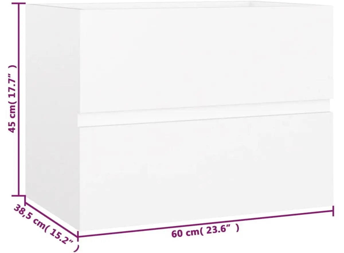 Set de mobila pentru baie VidaXL 3071585 (White)