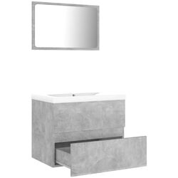 Set de mobila pentru baie VidaXL 3071589 (Concrete Grey) Thumb