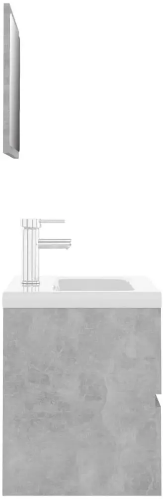 Set de mobila pentru baie VidaXL 3071679 (Concrete Grey) - 3