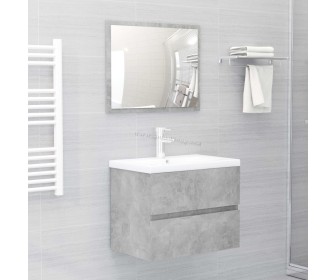 Set de mobila pentru baie VidaXL 3071679 (Concrete Grey)