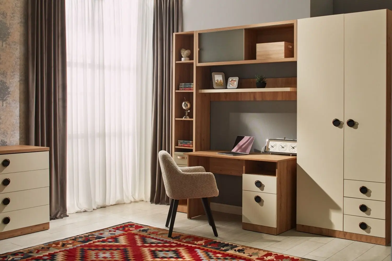 Детская стенка Ambianta Amigo VI 2.55м (Артизан/Кремовый)