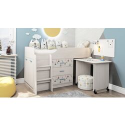 Детская Астрид-Мебель Каприз 5 (Ясень Анкор Белый/Вигвам) Thumb