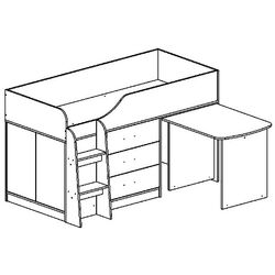 Mobila pentru copii Астрид-Мебель Kapriz 5 (Ash Anchor Light/Vigvam) Thumb