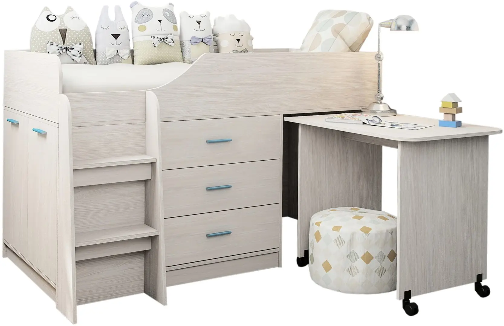 Детская Астрид-Мебель Каприз 6 (Ясень Анкор Белый)