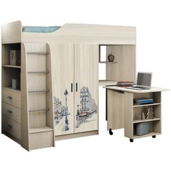 Детская Астрид-Мебель Каприз 9 (Сосна Нордик/Париж)