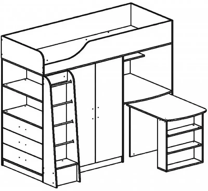 Детская Астрид-Мебель Каприз 9 (Ясень Анкор Белый/Париж) - 4